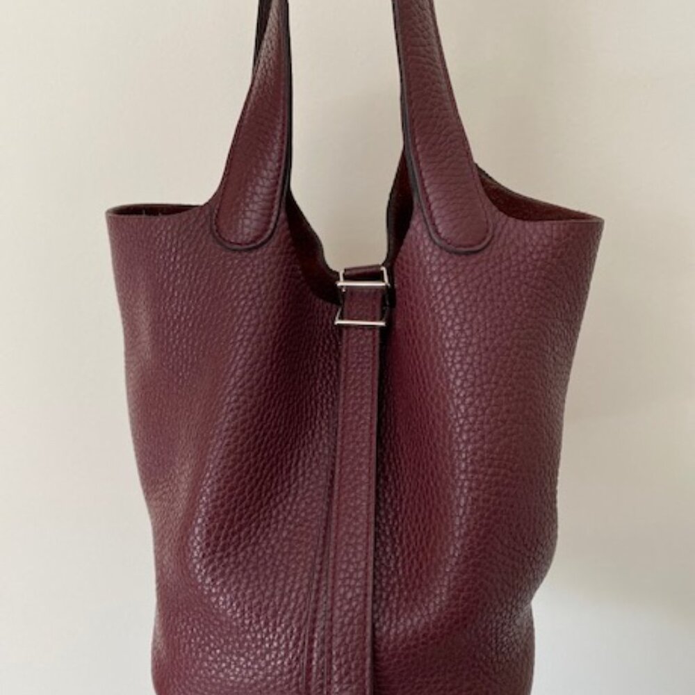 HERMES Picotin 18 / Bordeaux Clemence leather - Picture 2 of 16